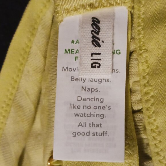 NEW Aerie Velvet Stripe Triangle Bralette/Bra Batalia Green Size L - Picture 10 of 10